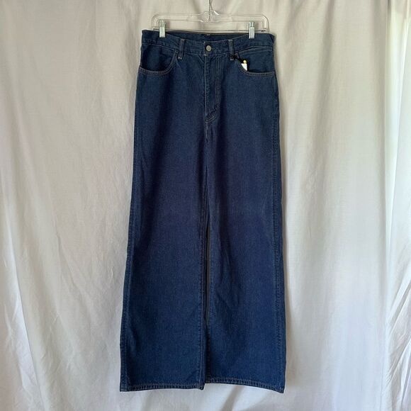 NWT Pangaia Wide Leg High Waist Mid-Wash Jeans Size 31 - Picture 3 of 14